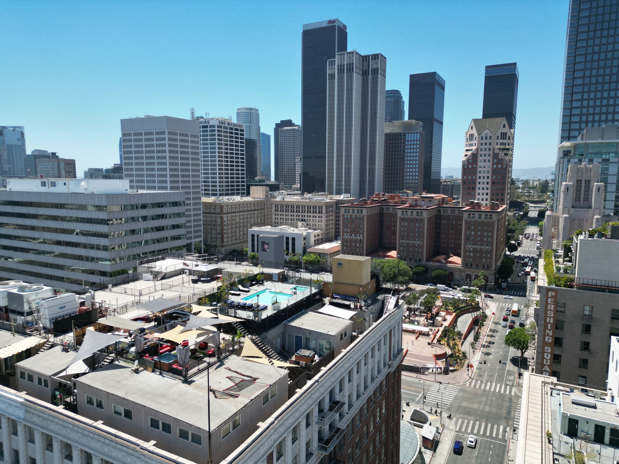 City view toward Pershing Square